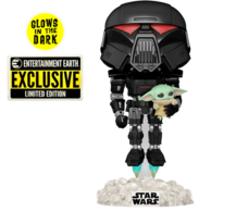 Funko Pop! Star Wars: The Mandalorian - Dark Trooper with Grogu (Glow In The Dark)