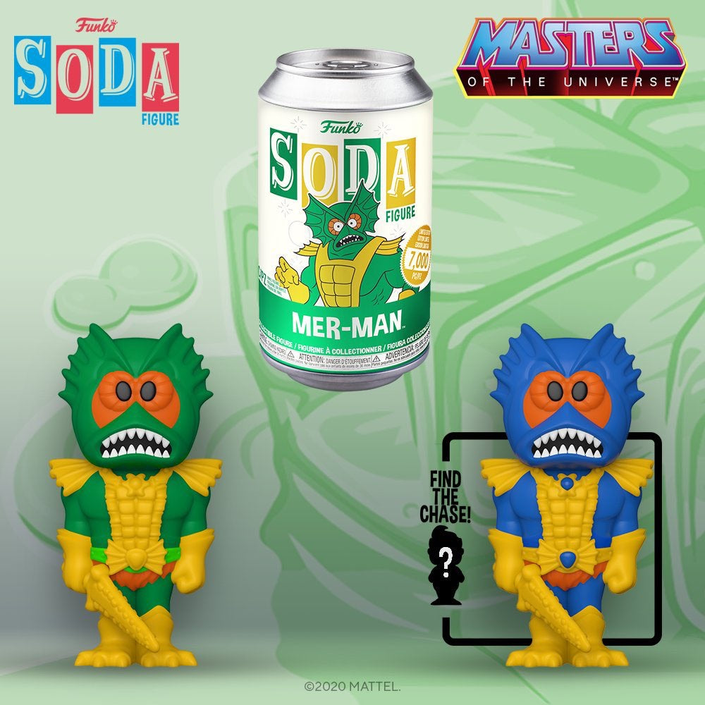 Funko Pop! Vinyl Soda: Masters of the Universe - Mer-man w/ chance of Chase