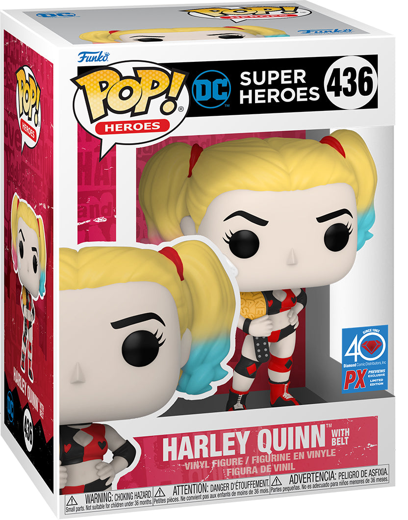 Funko Pop! Heroes: Harley Quinn with Belt (PX Exclusive)