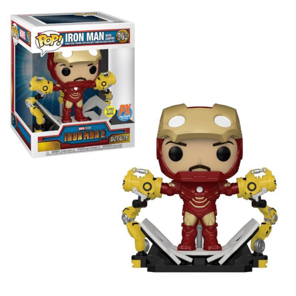 Funko Pop! Marvel: Iron Man Mark IV with Gantry (PX Previews Exclusive) (GitD)