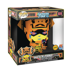 Funko Pop! Marvel: Fantastic Four - 10 inch Blacklight Galactus w/ Silver Surfer PX Exclusive