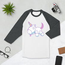 Load image into Gallery viewer, Good Unicorn - 3/4 sleeve raglan shirt