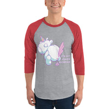 Load image into Gallery viewer, Bad Unicorn - 3/4 sleeve raglan shirt