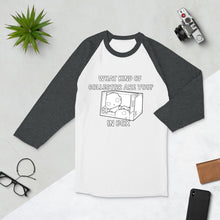 Load image into Gallery viewer, In Box Collector - 3/4 sleeve raglan shirt